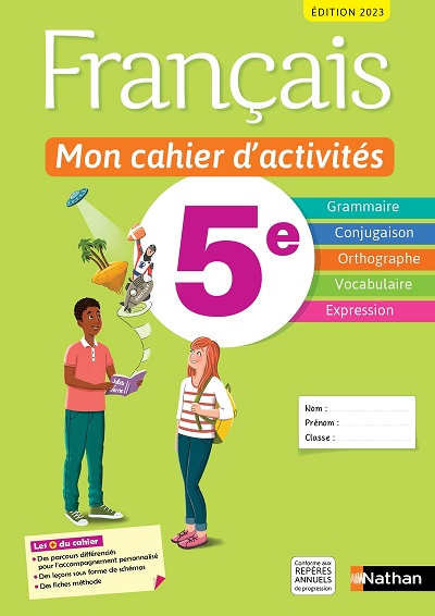 Français - Mon cahier d'activités 5e (2023)